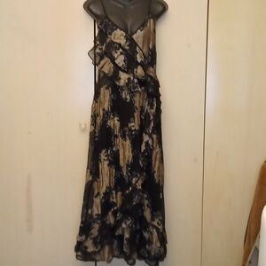 Silk Sequin Cocktail dress black Mardi Gras